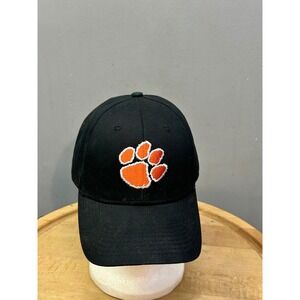 Fan Favorite Baseball Cap Men OSFA Black Clemson Tigers Paw Logo Hook and Loop